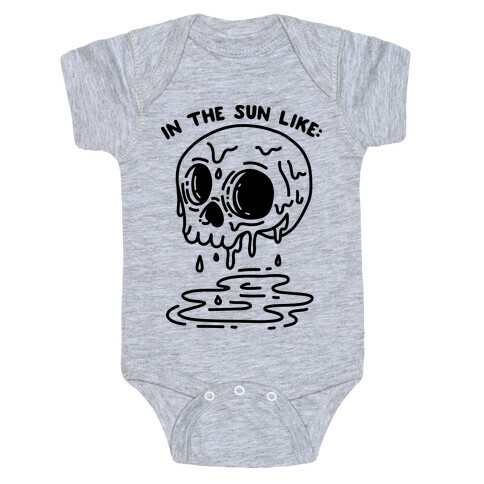 In The Sun Like: Melting Skull Goth Baby One-Piece