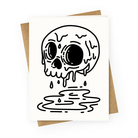 Melting Skull Greeting Card