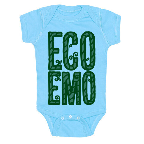 Eco Emo White Print Baby One-Piece