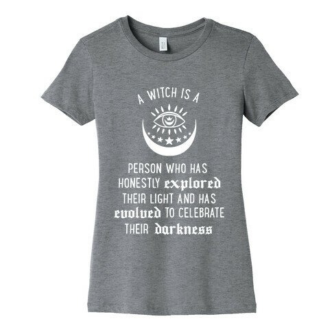 Meaning of a Witch (white) Womens T-Shirt