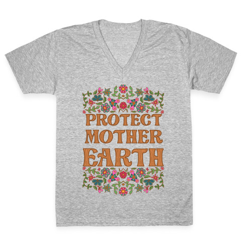 Protect Mother Earth V-Neck Tee Shirt