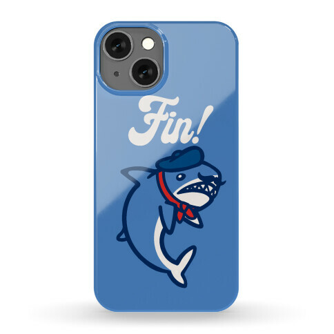 Fin French Shark Parody Phone Case