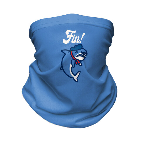 Fin French Shark Parody Neck Gaiter