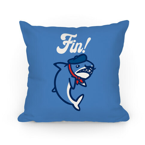 Fin French Shark Parody Pillow