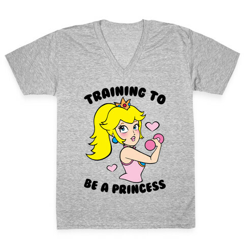 Training To Be A Princess V-Neck Tee Shirt
