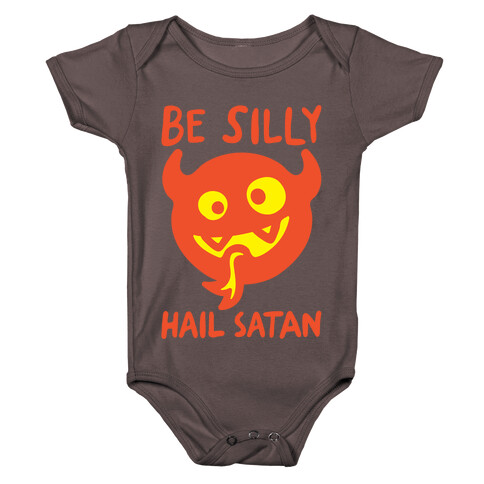 Be Silly Hail Satan White Print Baby One-Piece