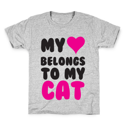 My Heart Belongs To My Cat Kids T-Shirt