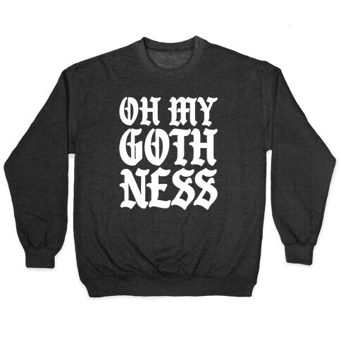 Oh My Gothness White Print Pullover
