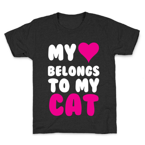 My Heart Belongs To My Cat Kids T-Shirt