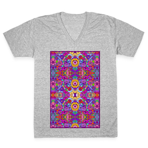 The Flowers Have Eyes V-Neck Tee Shirt