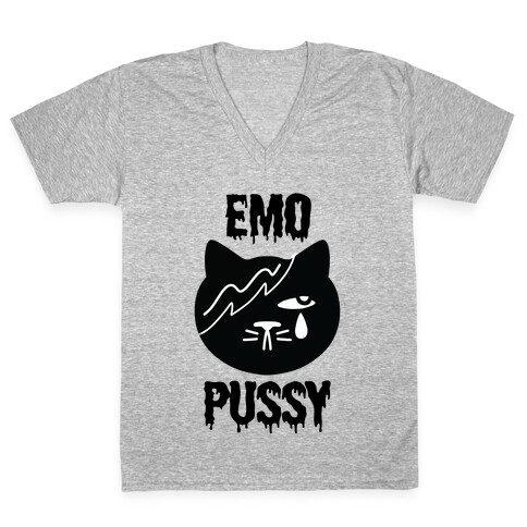 Emo Pussy V-Neck Tee Shirt