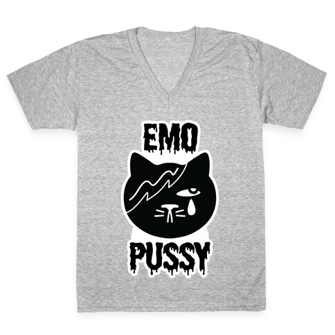 Emo Pussy V-Neck Tee Shirt