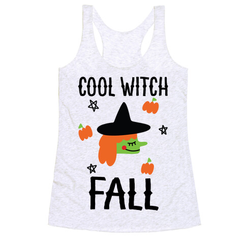 Cool Witch Fall Racerback Tank Top