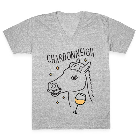 Chardonneigh Wine Horse V-Neck Tee Shirt