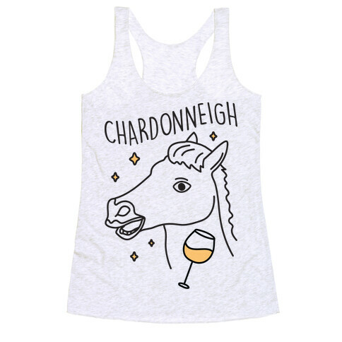 Chardonneigh Wine Horse Racerback Tank Top