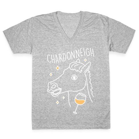 Chardonneigh Wine Horse V-Neck Tee Shirt