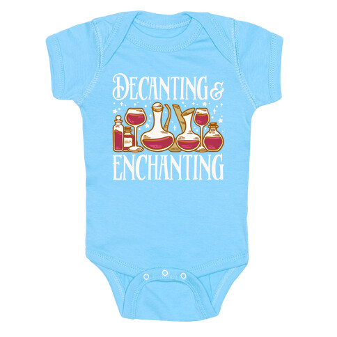 Decanting & Enchanting White Print Baby One-Piece