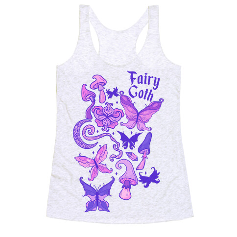 Fairy Goth Pattern Racerback Tank Top