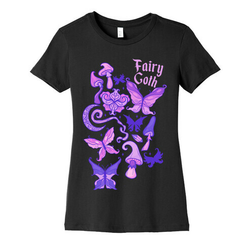 Fairy Goth Pattern Womens T-Shirt