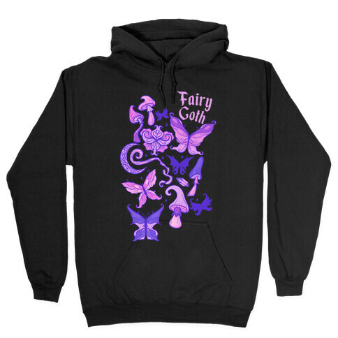 Fairy Goth Pattern Hooded Sweatshirt