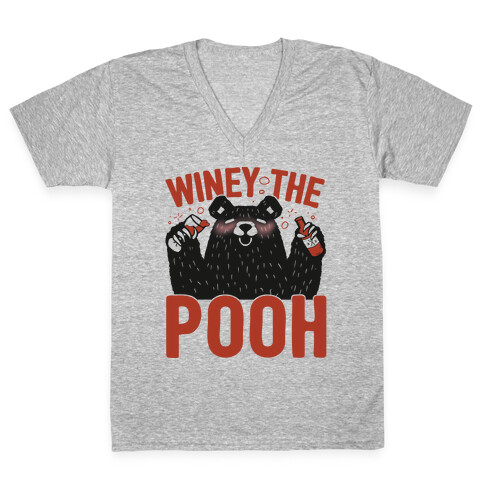 Winey The Pooh V-Neck Tee Shirt