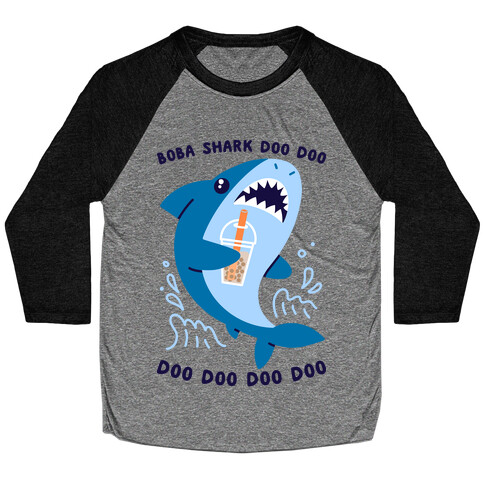 Boba Shark Baseball Tee