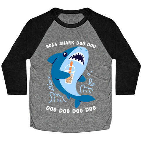 Boba Shark Baseball Tee