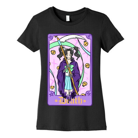 Pastel Goth Death Tarot Card Womens T-Shirt