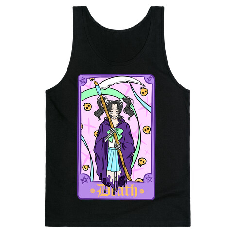 Pastel Goth Death Tarot Card Tank Top