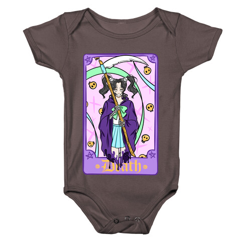 Pastel Goth Death Tarot Card Baby One-Piece