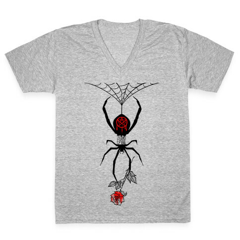 Occult Spider V-Neck Tee Shirt