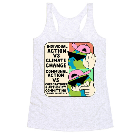 Cool Earth Meme Racerback Tank Top