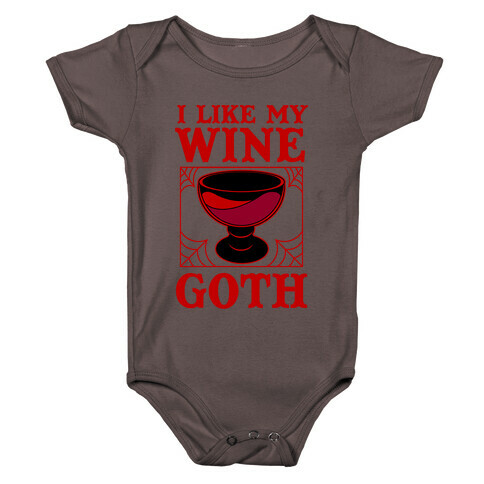 I Like My Wine Goth Baby One-Piece