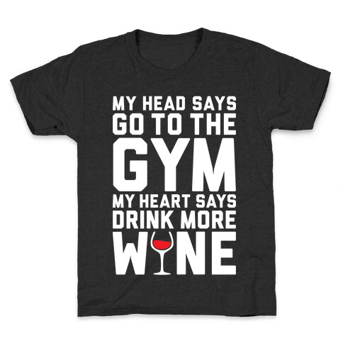 Gym Versus Wine Kids T-Shirt