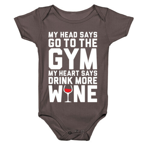 Gym Versus Wine Baby One-Piece