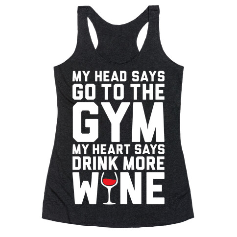 Gym Versus Wine Racerback Tank Top