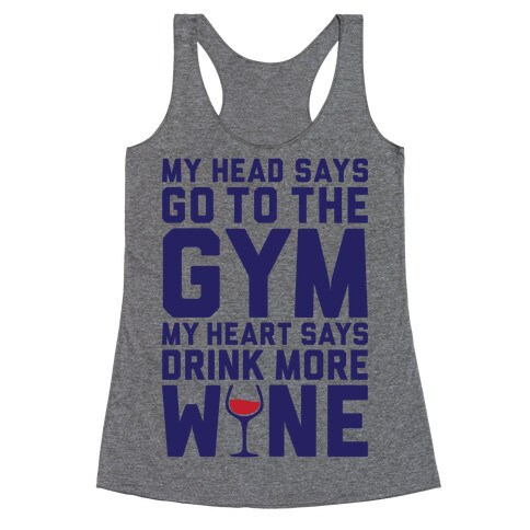 Gym Versus Wine Racerback Tank Top