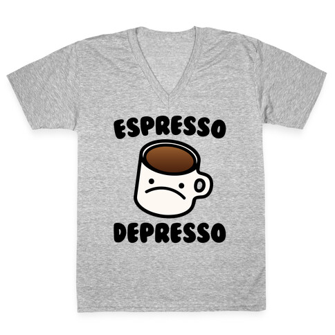 Espresso Depresso V-Neck Tee Shirt