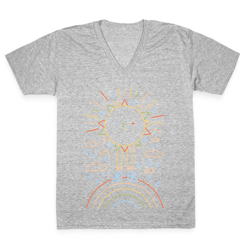 Solar Power Rainbow V-Neck Tee Shirt