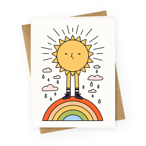 Solar Power Rainbow Greeting Card