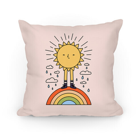 Solar Power Rainbow Pillow