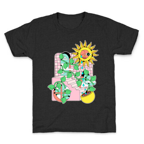 Trippy Sunflower Shower  Kids T-Shirt