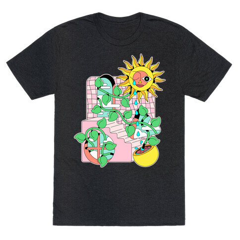 Trippy Sunflower Shower  T-Shirt