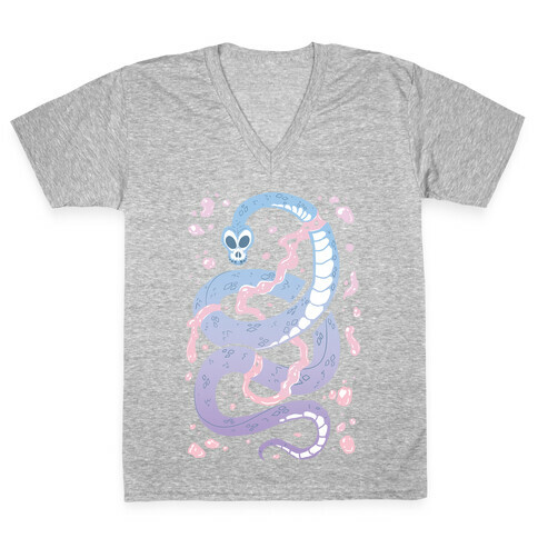 Pastel Goth Snake V-Neck Tee Shirt