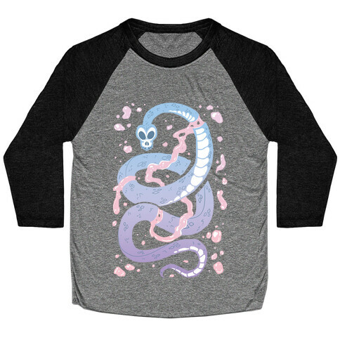 Pastel Goth Snake Baseball Tee