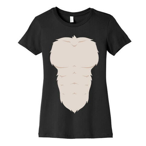 Ripped Furry Chest Womens T-Shirt