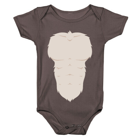 Ripped Furry Chest Baby One-Piece