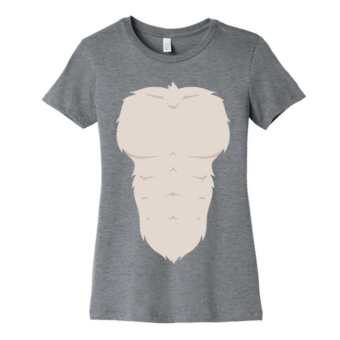 Ripped Furry Chest Womens T-Shirt