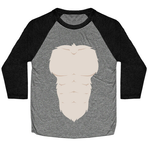 Ripped Furry Chest Baseball Tee