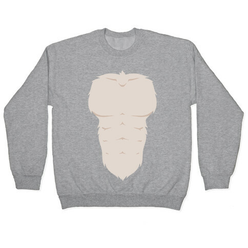 Ripped Furry Chest Pullover